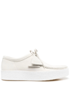 CLARKS ORIGINALS WALLABEE LOGO-TAG LACE-UP SHOES
