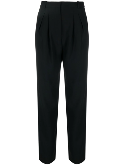 Iro High-waist Tapered Trousers In Black