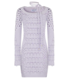 Attico Openwork Minidress In Lilac