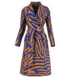Proenza Schouler Zebra Cotton And Silk-blend Jacquard Coat In Cobalt Blue And Bronze