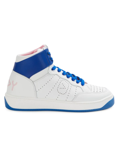 Off Play Women's Faux Leather High Top Sneakers In White