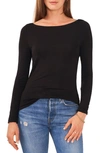 1.state Cowl Back Top In Rich Black