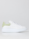 Alexander Mcqueen Leather Trainers In Sage