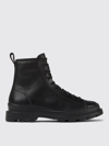 Camper Brutus Combat Boots In Black Leather In Black