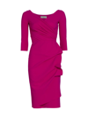 Chiara Boni La Petite Robe Florien Ruched Sheath Dress In Raspberry