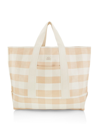 LOEFFLER RANDALL WOMEN'S OVERSIZED BODIE GINGHAM OPEN TOTE