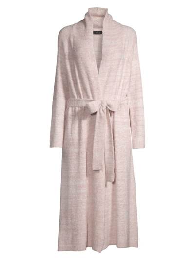 Natori Serenity Heathered-knit Robe In Rose