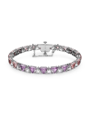 Swarovski Women's Millenia Rhodium-plated &  Crystal Bracelet In Pink