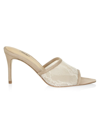 L'agence Women's Corinne Lace & Suede Sandals In Beige