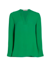 VALENTINO WOMEN'S CADY COUTURE V-NECK BLOUSE