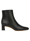 Vince Hilda Leather Ankle Booties In Black