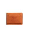 Shinola Leather Pocket Bifold Wallet In Bold Orange