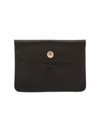 Il Bisonte Classic Leather Envelope Card Case In Dark Brown