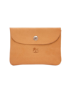 Il Bisonte Classic Leather Envelope Card Case In Natural