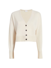 Another Tomorrow Cropped Cashmere-wool Cardigan In Cream