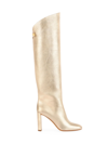 Maison Skorpios Adriana 90 Leather Tall Boots In Light Gold