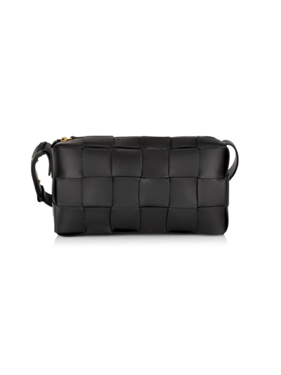 Bottega Veneta Women's Cassette Leather Shoulder Bag In Black