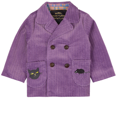Mini Rodini Kids' Gots Corduroy Jacket Purple