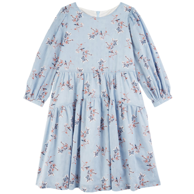 Paade Mode Kids' Floral Maxi Dress Tokyo Blue