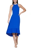 Kensie Pebble Crepe Midi Dress In Royal