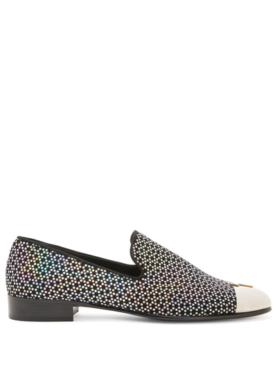 Giuseppe Zanotti Joaquin Polka-dot Loafers In Black