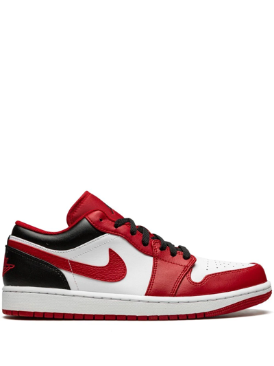 Jordan 1 Low Sneakers In White/gym Red/black