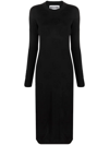 MOSCHINO FITTED KNITTED MIDI DRESS