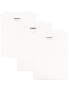 Jil Sander Organic Cotton Three-pack T-shirts In Weiss