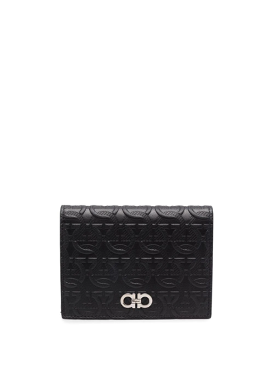 Ferragamo Gancini Card Holder In Black