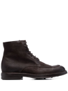HENDERSON BARACCO LEATHER LACE-UP ANKLE BOOTS