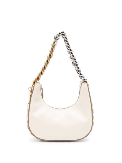 Stella Mccartney Mini Frayme Shoulder Bag In White