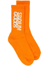 Stadium Goods Logo-embroidered Crew Socks In Orange