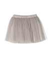 Douuod Teen Tulle Layered Mini Skirt In Grey