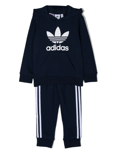 Adidas Originals Kids' Logo-print Detail Tracksuit Set In Blue