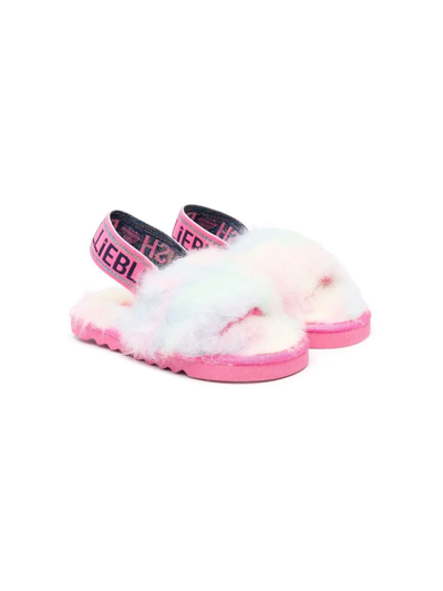 Billieblush Kids' Girls Pink Faux Fur Sandals