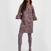 La Doublej 24/7 Floral Three-quarter Sleeve Mini Dress In Ortica