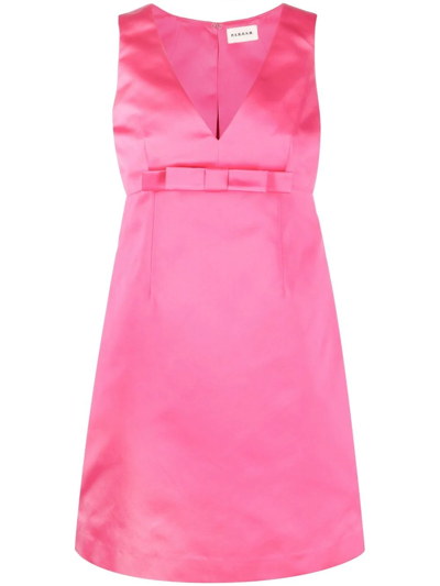 P.a.r.o.s.h Parosh V-neck Sleeveless Mini Dress Pink