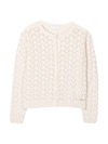 Chloé Kids Off-white Crewneck Cardigan