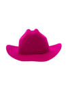 Ruslan Baginskiy Pink Fedora Hat In Felt With Wide Brim Woman In Pink
