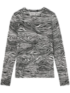 PROENZA SCHOULER ZEBRA-PRINT LONG-SLEEVED T-SHIRT