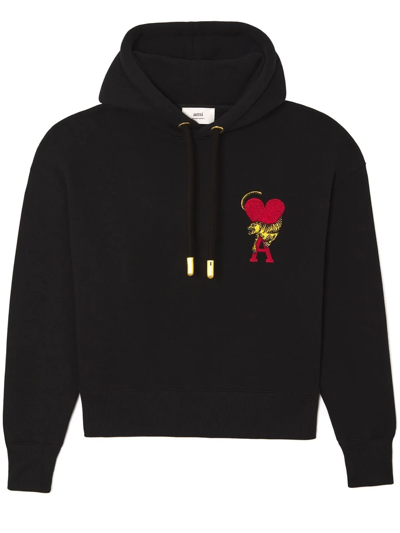 ★AMI PARIS★Alexandre Mattiussi Hoodie Black★USW224747001 Ami Paris Hoodie - Black - Men | USW224747001 | thebs.com