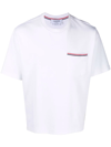 THOM BROWNE RWB-STRIPE SHORT-SLEEVE T-SHIRT