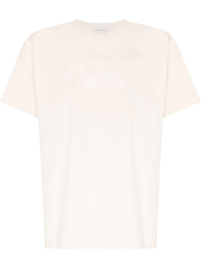 Alexander Mcqueen Logo-print Cotton T-shirt In Pink