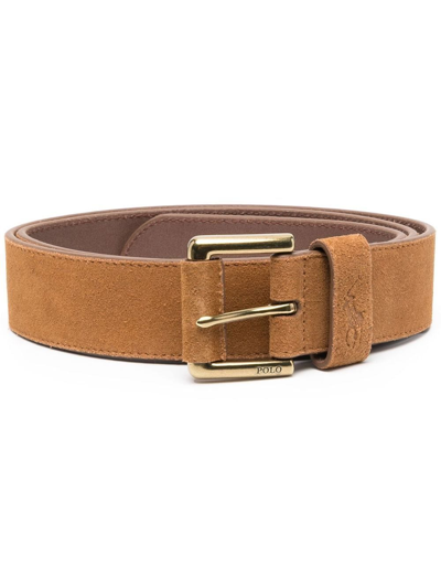 Polo Ralph Lauren Men's Suede Roller Buckle Belt In Tan