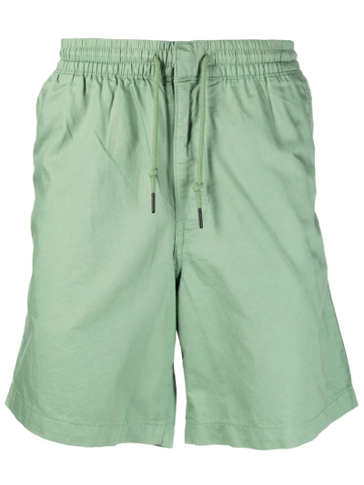 Patagonia Volley Regular-fit Organic Cotton-blend Shorts In Sedge Green