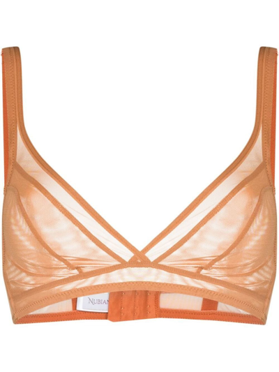 Nubian Skin Stretch-tulle Soft Cup Bra In Neutrals