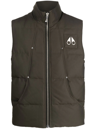 Moose Knuckles Montreal Green Quilted Cotton-blend Gilet
