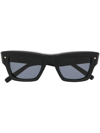 Valentino Rockstud Square-frame Sunglasses In Black