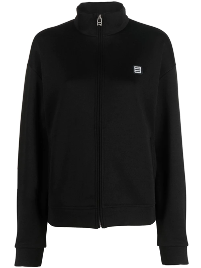 Ambush Logo-patch Zip-up Sweatshirt In Black