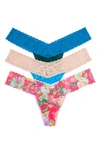 Hanky Panky Low Rise Lace Thongs In Fsiv